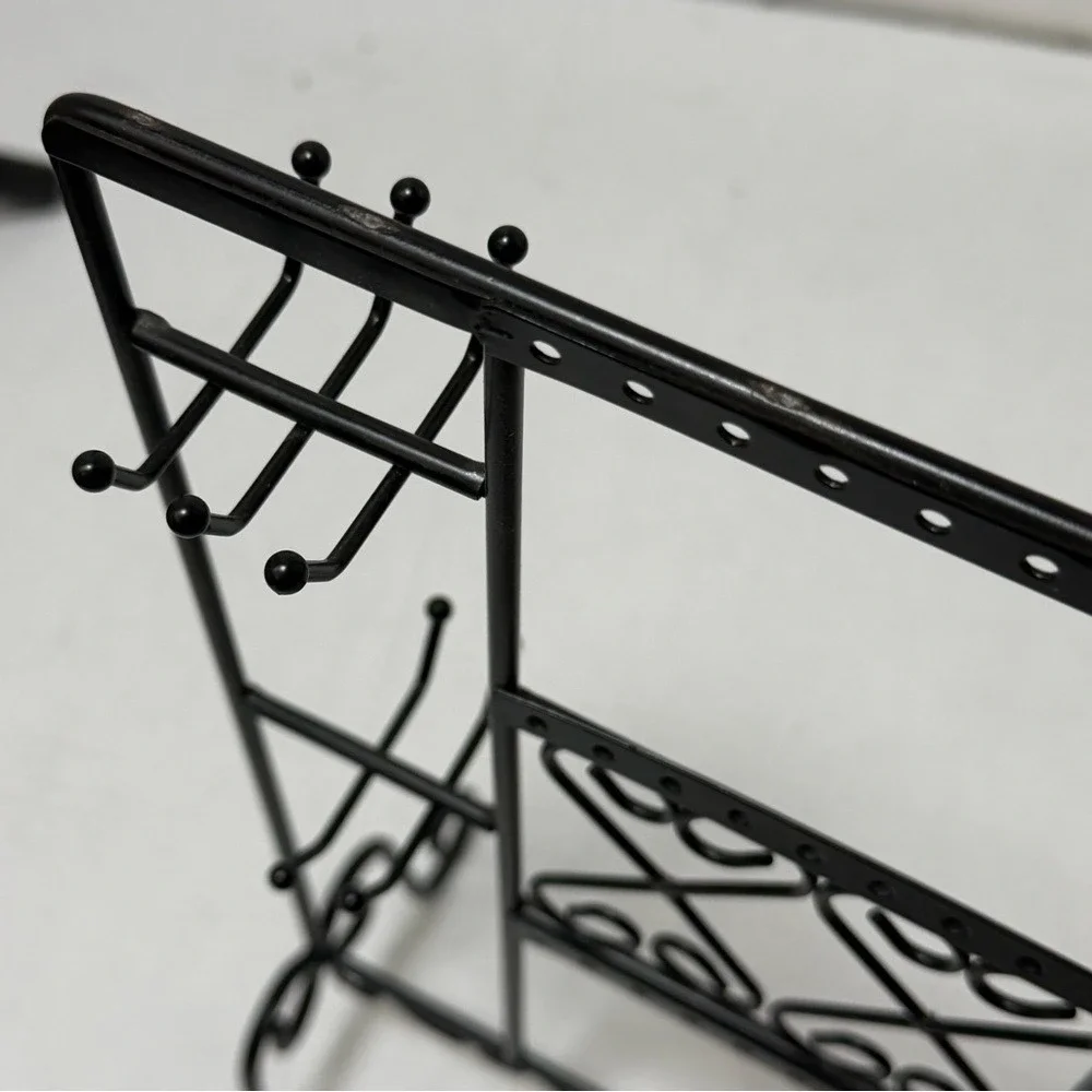 Black Metal Jewelry Accessories Organizer‎ Stand
